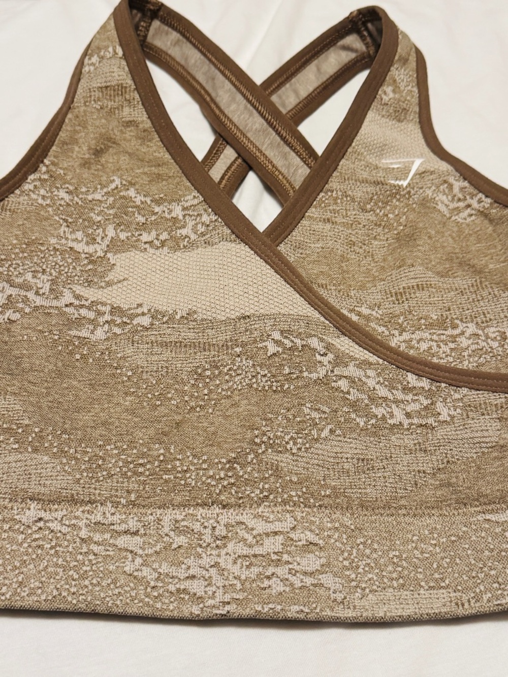 Beige/sand sports bra